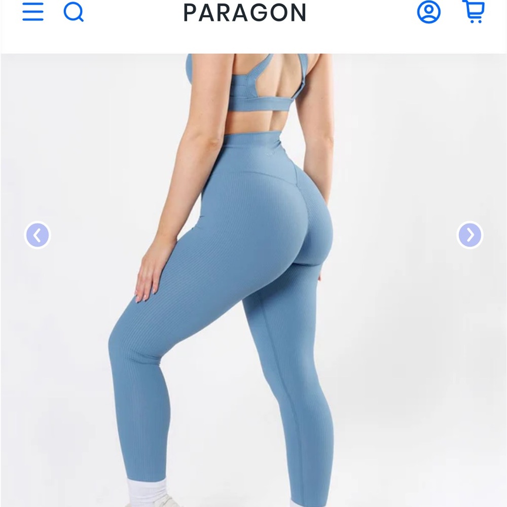 PARAGON Blue High-Waisted Seamless Leggings